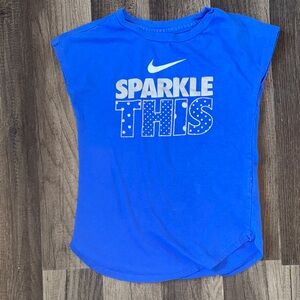 Nike Kids Sparkle This Blue Tee Size 6